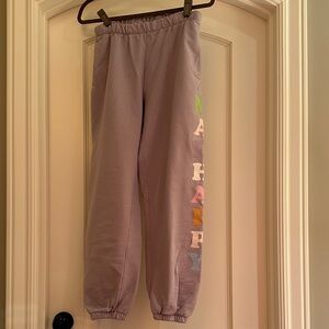 Madhappy Lavender Joggers with Multicolor Lettering